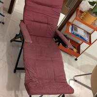 Sedia sdraio pieghevole imbottita