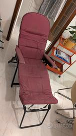 Sedia sdraio pieghevole imbottita
