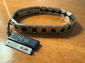 bracciale in acciaio con diamantino