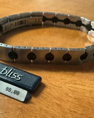 bracciale in acciaio con diamantino