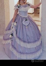 COSTUME STORICO PERIODO "800" COLORE GLICINE