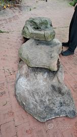 cascata in resina da giardino 3 moduli 