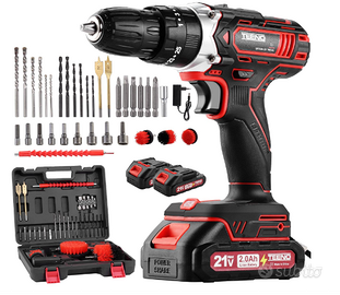 Trapano a Percussione a Batteria 21V, 45 Nm