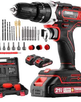 Trapano a Percussione a Batteria 21V, 45 Nm