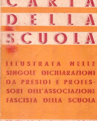 Carta della scuola 1939 istruzione fascismo