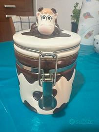 Biscottiera Perugina Mucca vintageAnni 90 Ceramica