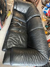 Divano in pelle nera chateaudax