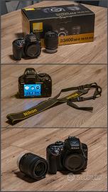 Nikon d3400 + obbiettivi ed accessori 14170 scatti