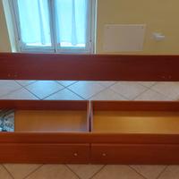 Struttura letto singolo con cassetti