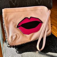 Pochette BENEDETTA BRUZZICHES in pelle - Rose/Nude