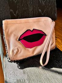 Pochette BENEDETTA BRUZZICHES in pelle - Rose/Nude