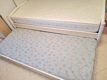 letto singolo + secondo letto completo di due reti