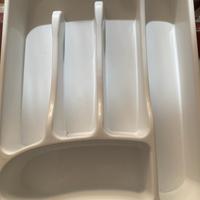 Porta posate da cassetto bianco