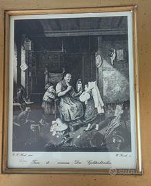Quadro con incisione in calcografia Golden Daighte