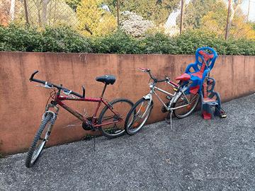 bicicletta seggiolino MTB city bike 