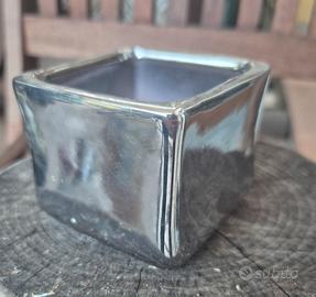 vaso quadrato argento