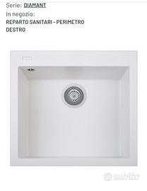 Lavabo  da incasso in granito bianco