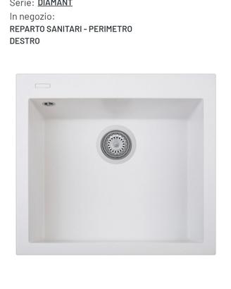 Lavabo  da incasso in granito bianco
