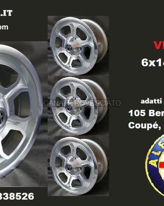 Cerchi vega silver 6x 14 4x108 alfa romeo Giulia
