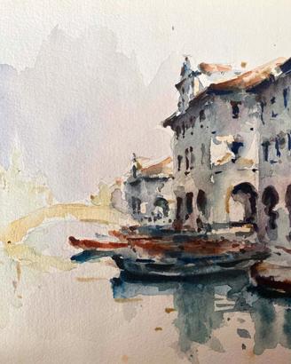 Acquerello di Chioggia di Tornielli