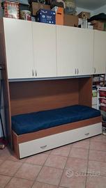 Cameretta armadio ponte due letti