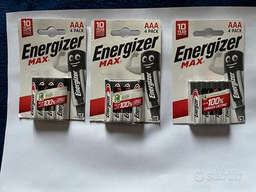 12 ENERGIZER MAX ministilo 3 pack da 4 Pile litio