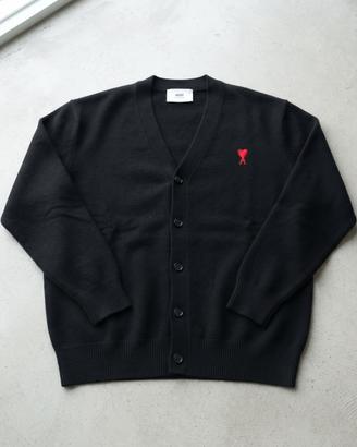 Cardigan Ami Paris Nero Cuore Rosso Tg L Nuovo
