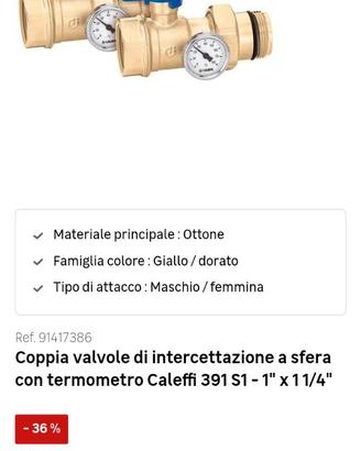 Valvole  a sfere per termosifoni
