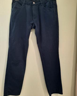 pantaloni uomo estivi colore blu in cotone