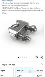 morsetti a Cavallotto M6-A4 in acciaio inox