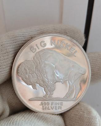 moneta d'argento 2 once bufalo indian head 