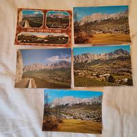 5 cartoline di Cortina d'Ampezzo anni 60