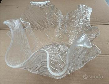 Vaso in vetro stile cartoccio