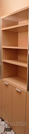 armadio, libreria, scaffale basso frassino