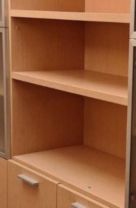 armadio, libreria, scaffale basso frassino