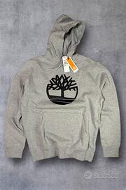 Felpa Timberland uomo grigia cappuccio nuova M