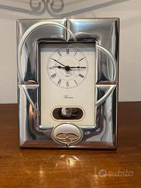 Orologio da tavolo cornice in argenti