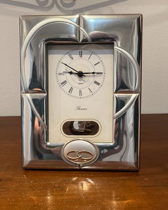 Orologio da tavolo cornice in argenti