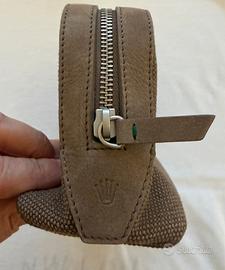 Trousse da viaggio Rolex in tessuto e pelle