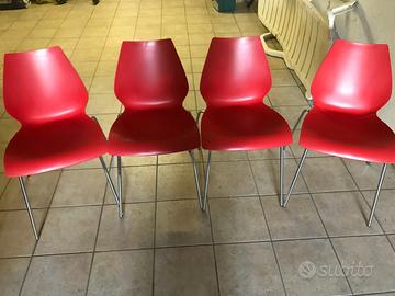 SEDIE KARTELL MAUI ROSSE VINTAGE