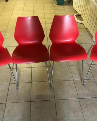 SEDIE KARTELL MAUI ROSSE VINTAGE