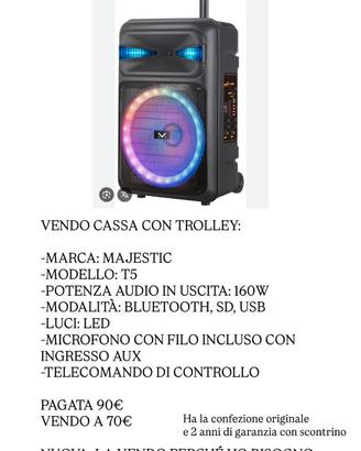 Cassa con microfono