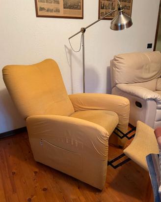 Poltrona reclinabile - gialla