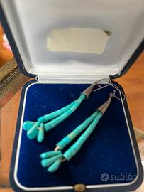 Orecchini pendenti turchesi