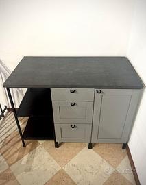 Mobile modulare IKEA ENHET, Piano EKBACKEN grigio