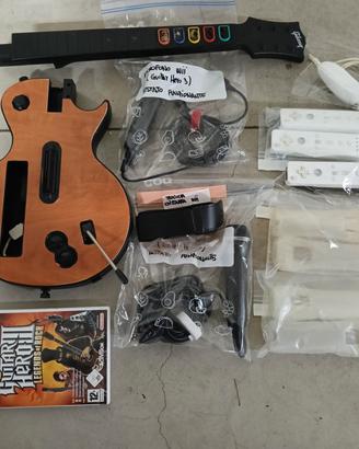 Wii Guitar Hero accessori nunchuck wiimote