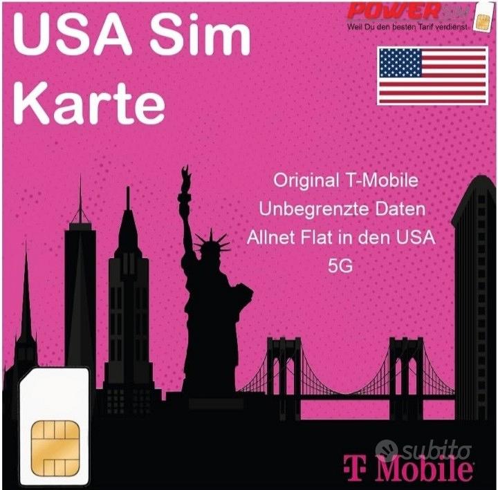 SIM prepagata illimitata 30gg Usa/Canada/Messico - Telefonia In vendita a  Salerno