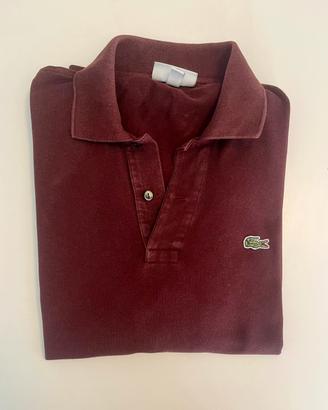 Polo Lacoste originale color vinaccia