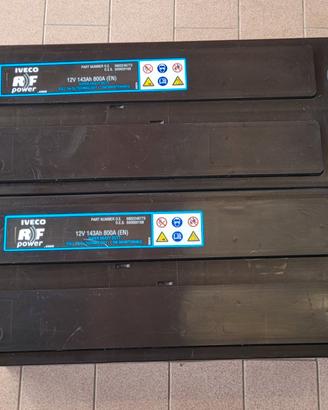 2 Batterie NUOVE Iveco RF Power 12V 143Ah 800A EN