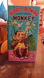giocattolo bubble blowing monkey 